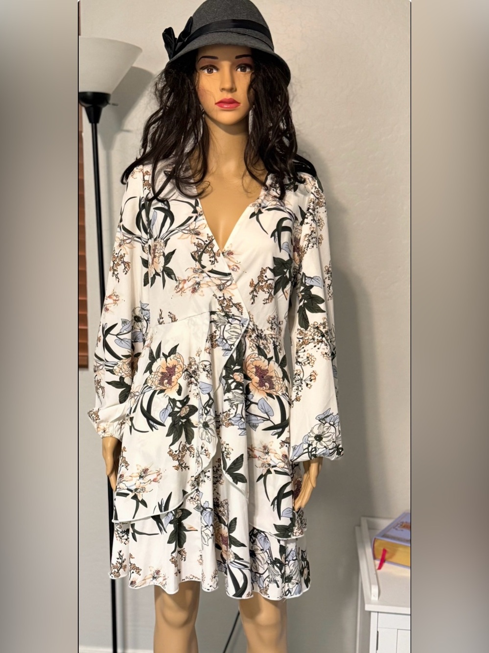 $5 Floral Ruffle Long-Sleeve Sleepshirt $5 WHEN BUNDLED WITH 3 OR MORE